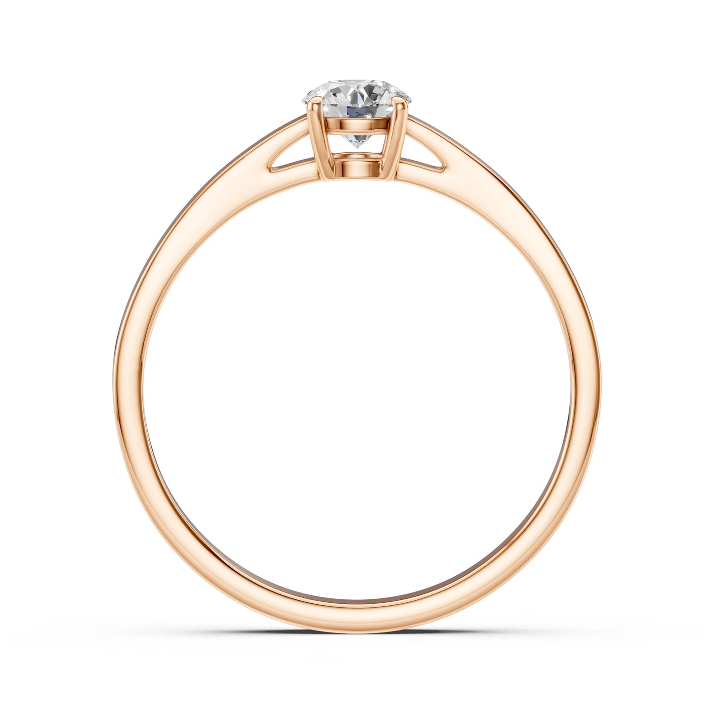 Solitär-Ring (Rund), 0.45 ct — 101-10012/1(4.8)