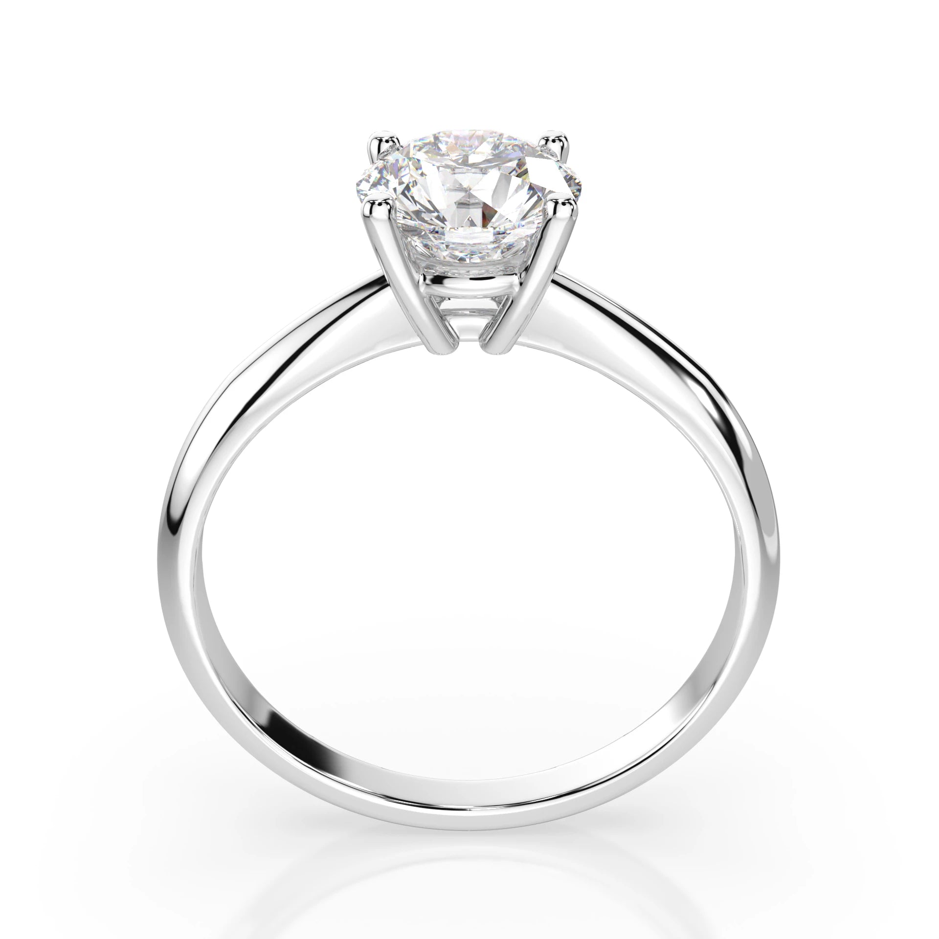 Solitär-Ring (Rund), 1.0 ct — 101-10021(6.5)