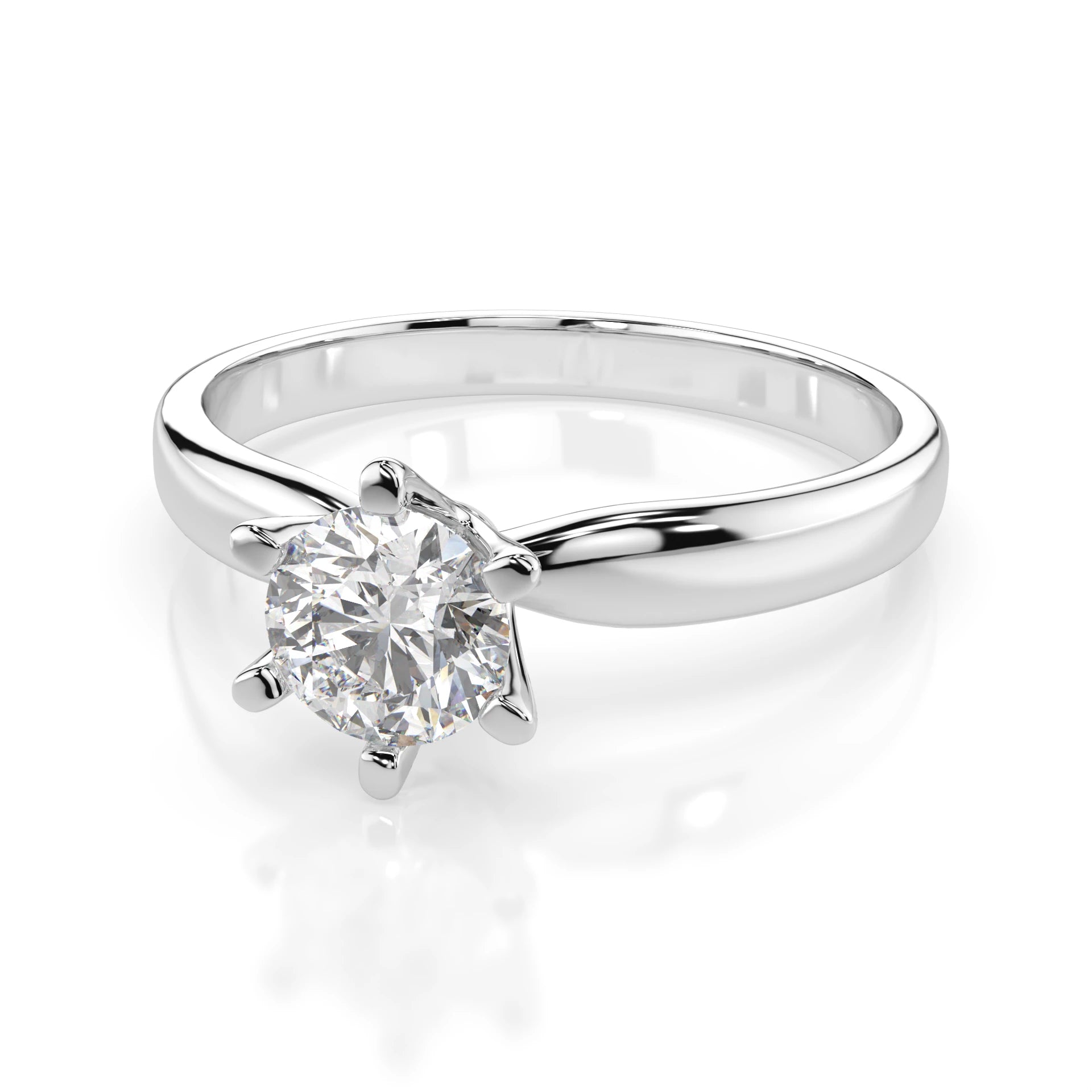 Solitär-Ring (Rund), 0.5 ct — 101-10040(5.1)