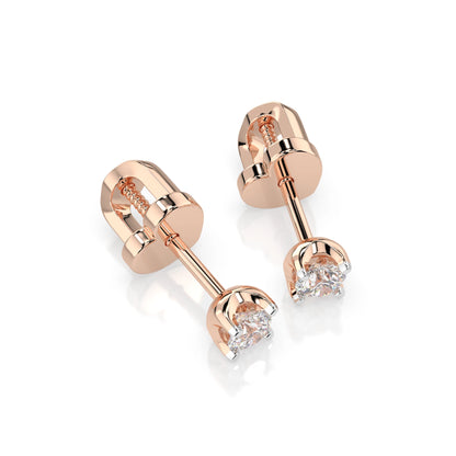 Solitär-Schmetterling-Ohrringe (Rund), 0.2 ct — 102-10020(3.0)