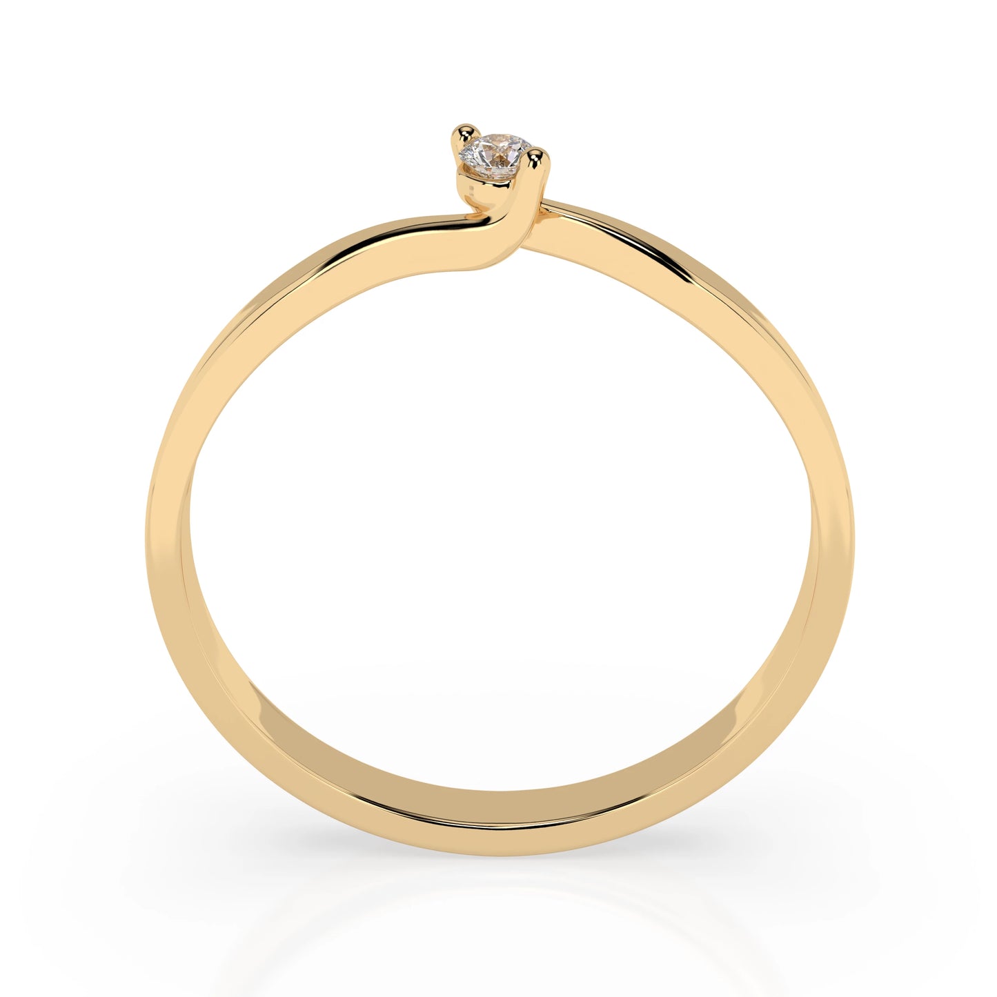 Solitär-Ring (Rund), 0.04 ct — 101-10032(2.2)