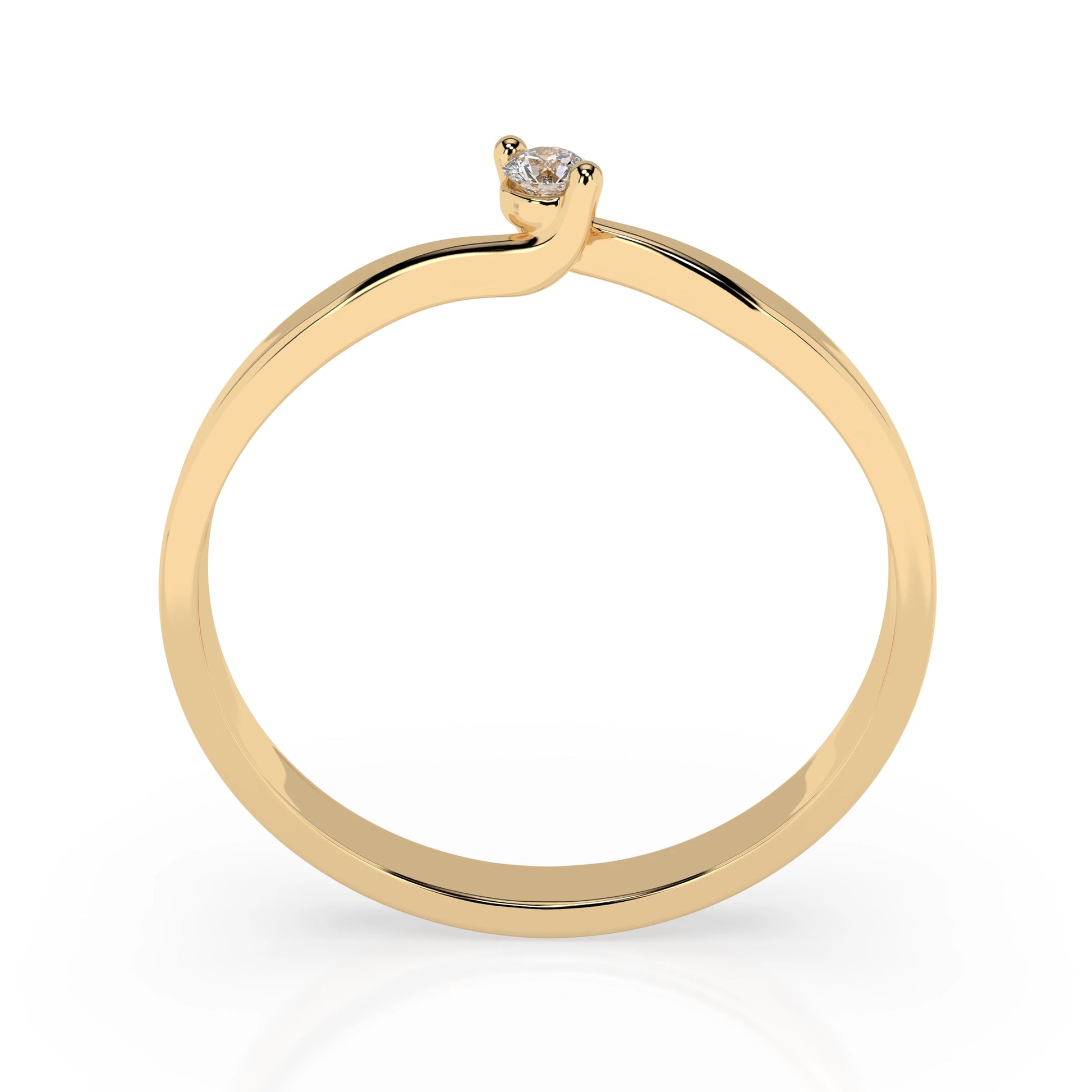 Solitär-Ring (Rund), 0.04 ct — 101-10032(2.2)