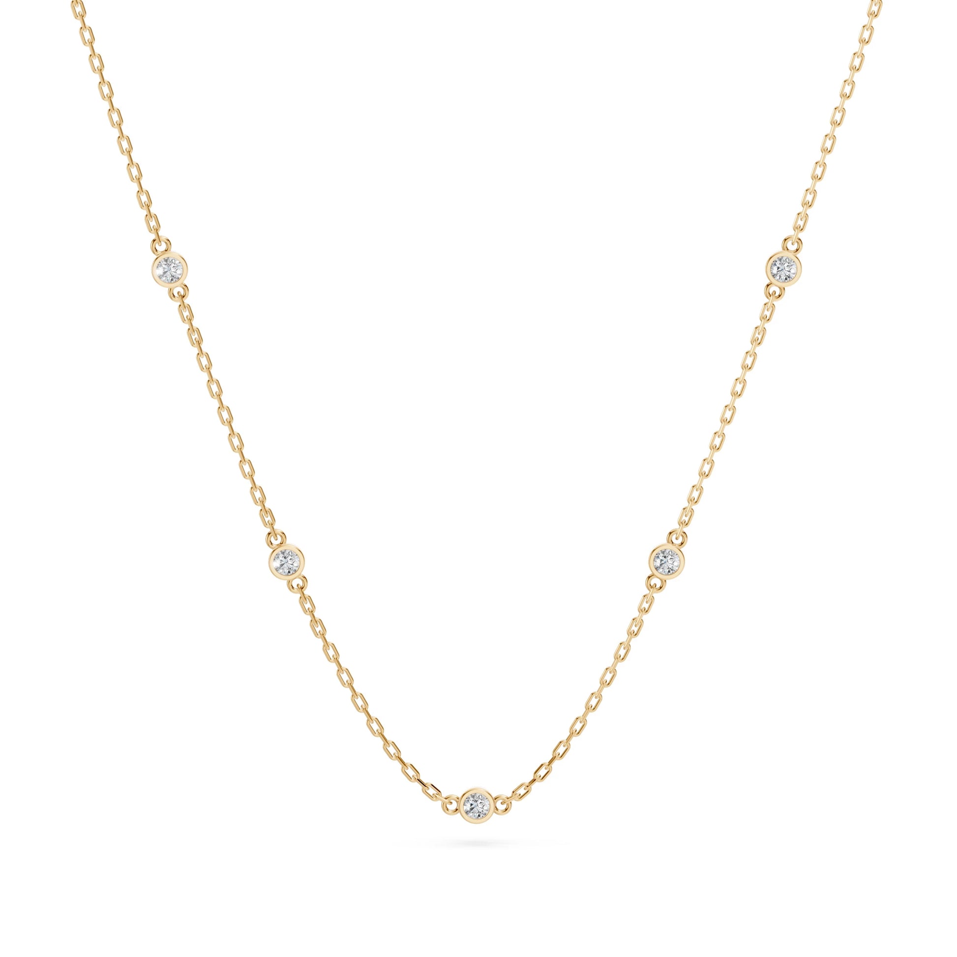 Minimalismus-Halskette (Rund), 0.14 ct — 104-10080/5(1.9)