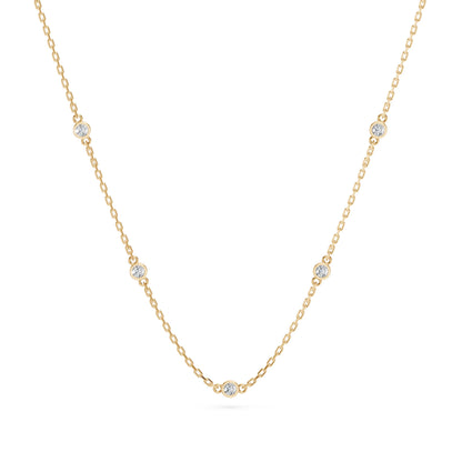 Minimalismus-Halskette (Rund), 0.14 ct — 104-10080/5(1.9)