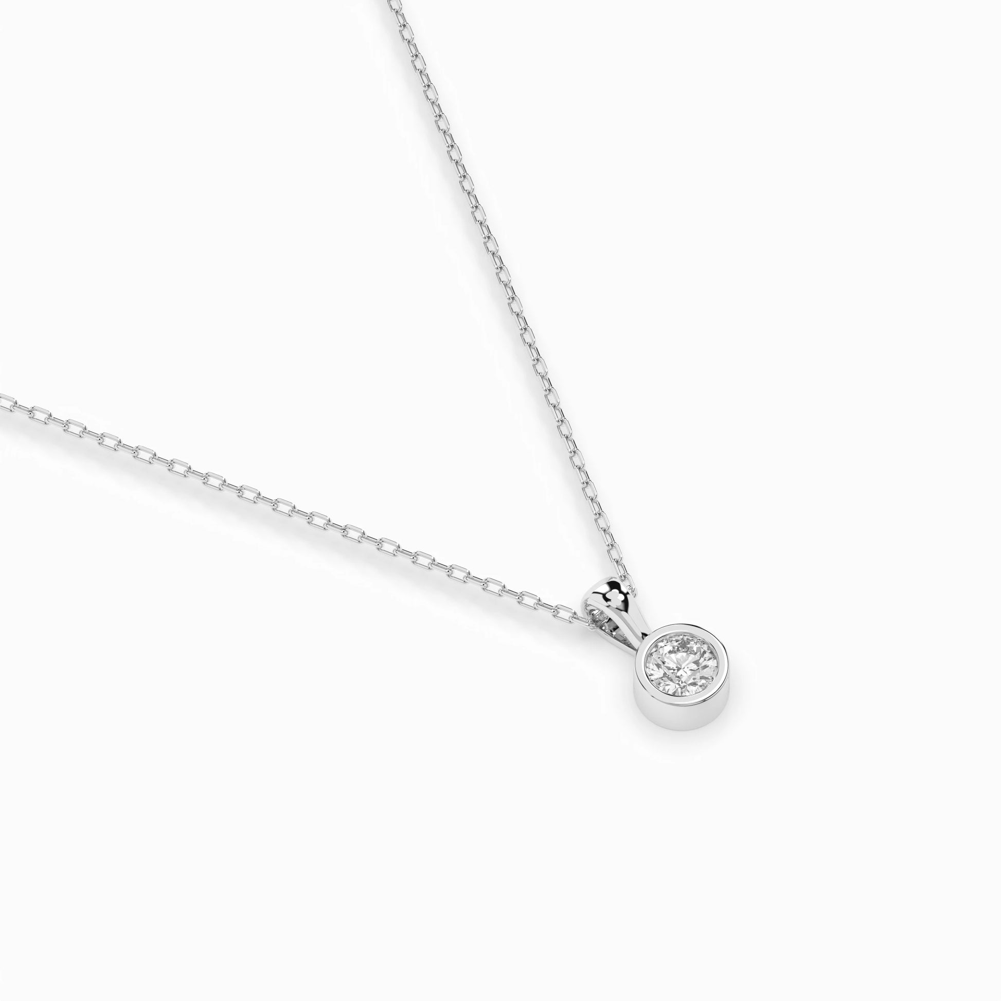 Solitär-Halskette (Rund), 0.1 ct — 104-10010(3.0)