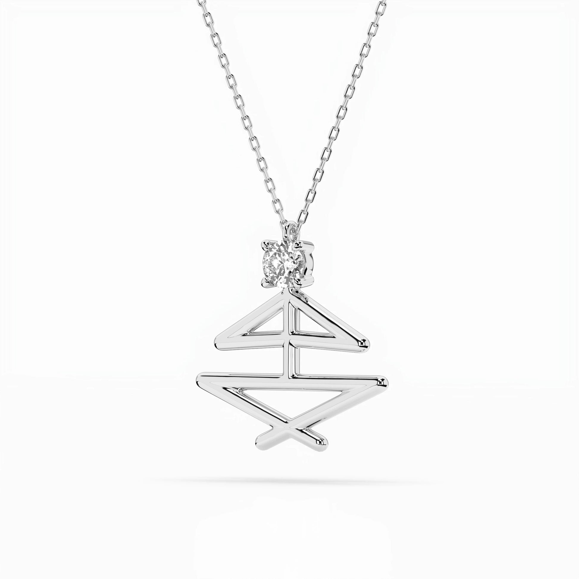 Minimalismus-Halskette (Rund), 0.1 ct — 104-10064