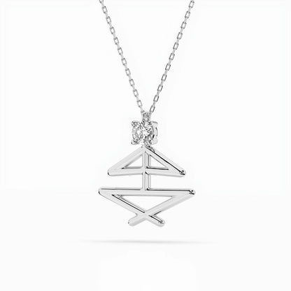 Minimalismus-Halskette (Rund), 0.1 ct — 104-10064