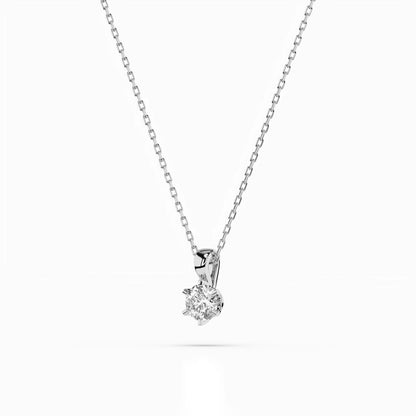Solitär-Halskette (Rund), 0.3 ct — 104-10004(4.2)