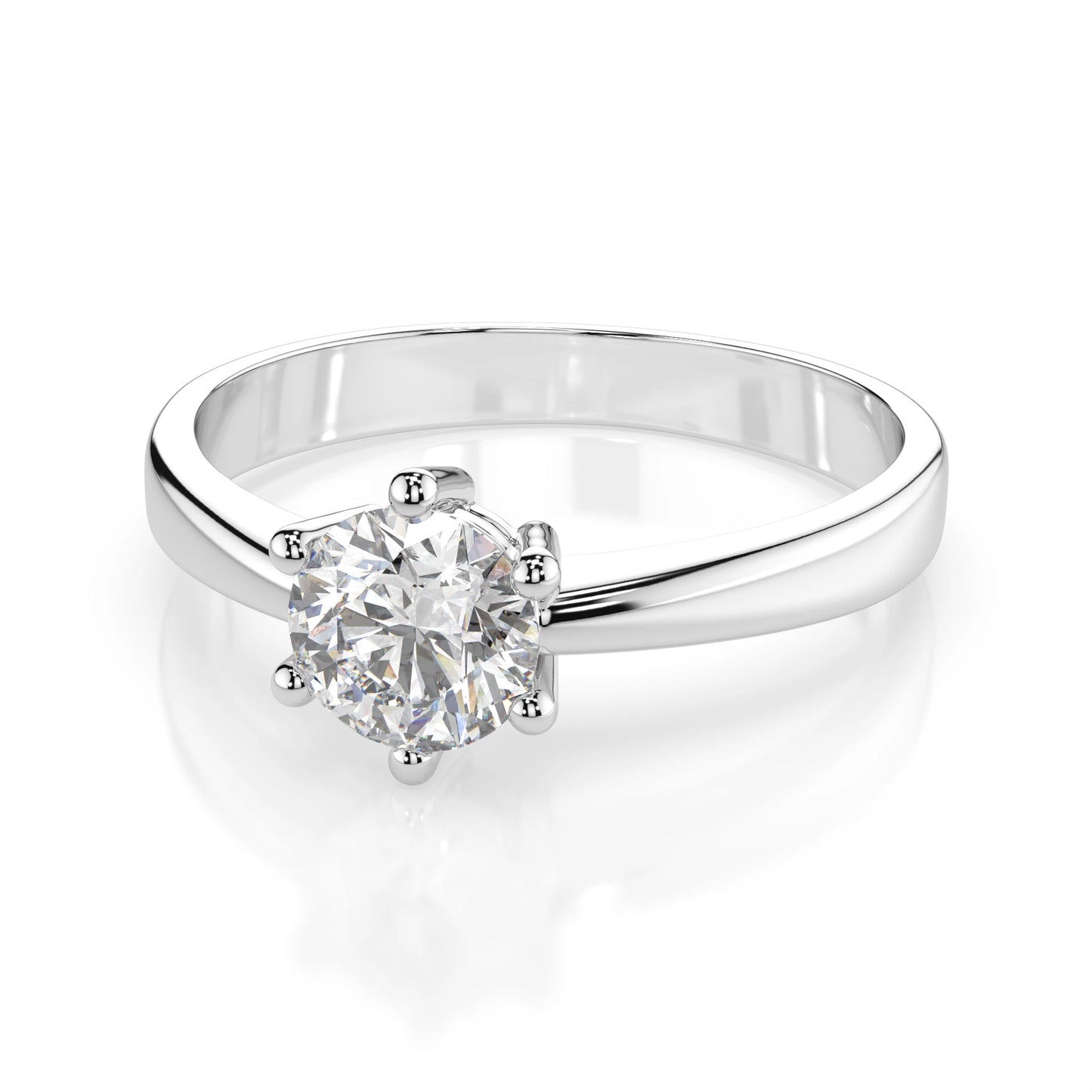 Solitär-Ring (Rund), 0.5 ct — 101-10151(5.1)