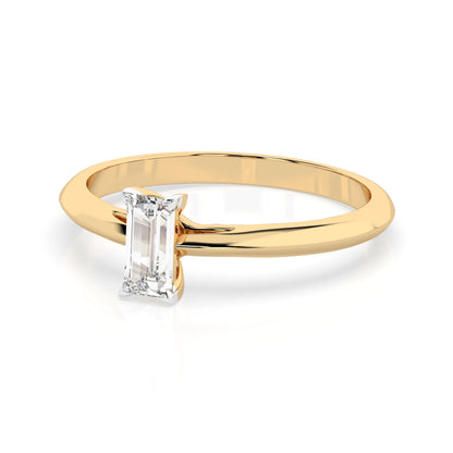 Solitär-Ring (Baguette), 0.3 ct — 101-10190(0.30)BAQ