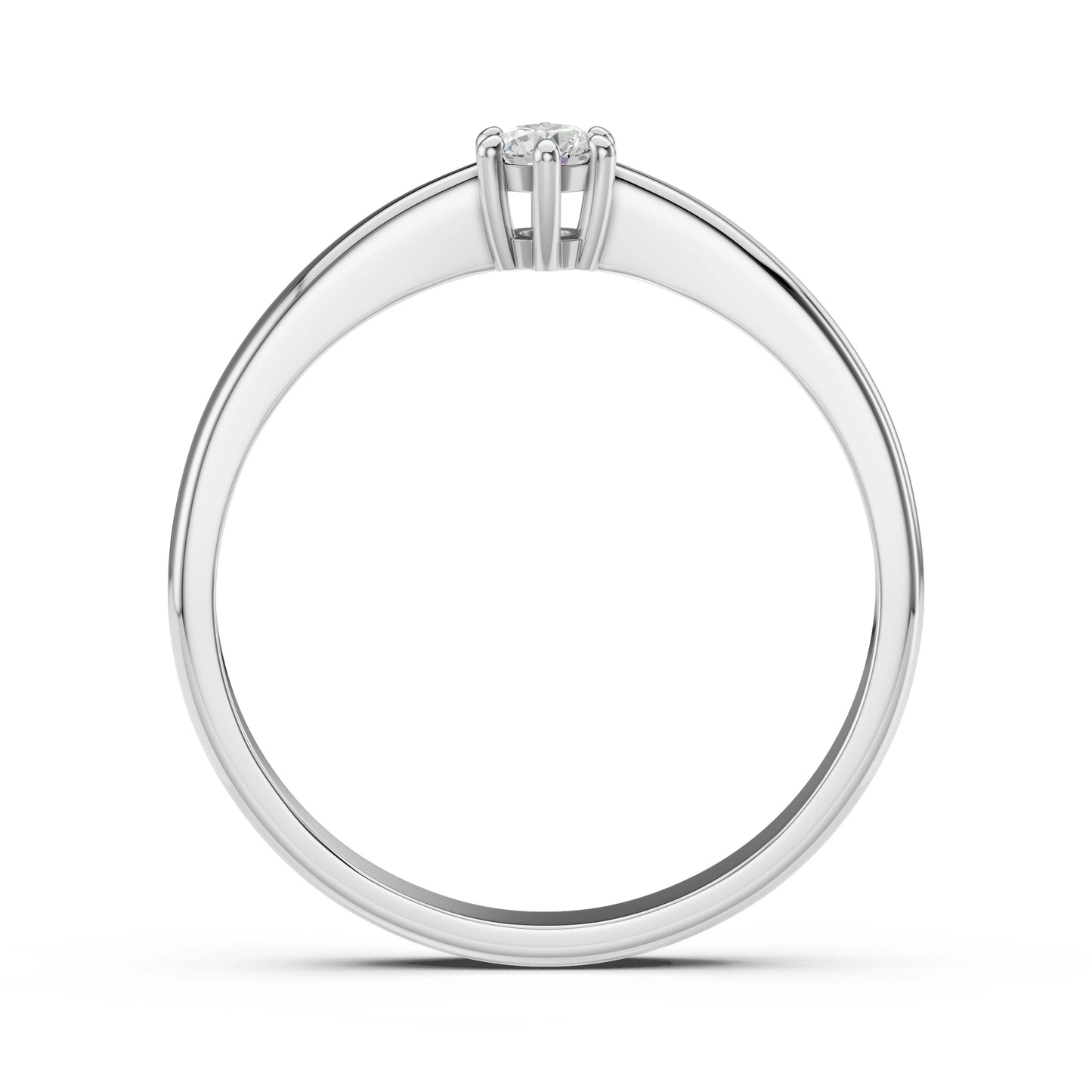Solitär-Ring (Rund), 0.1 ct — 101-10151(3.0)