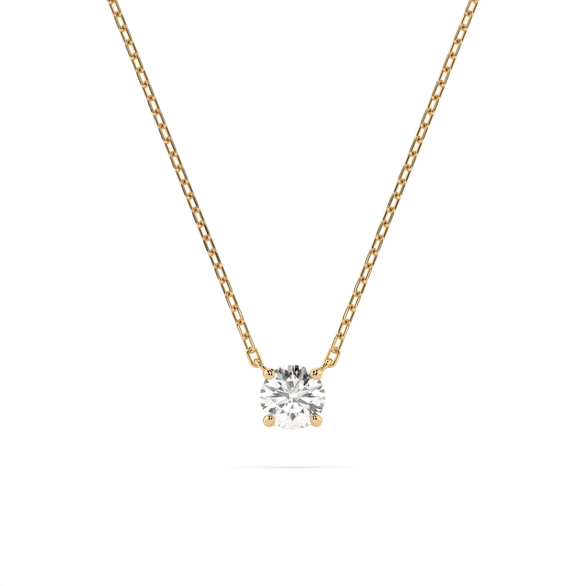 Solitär-Halskette (Rund), 0.15 ct — 104-10040(3.4)