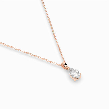 Solitär-Halskette (Tropfen), 0.3 ct — 104-10067(0.30)PAR