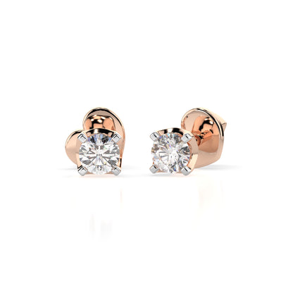 Solitär-Schmetterling-Ohrringe (Rund), 0.2 ct — 102-10020(3.0)