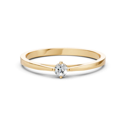 Solitär-Ring (Rund), 0.1 ct — 101-10125(3.0)