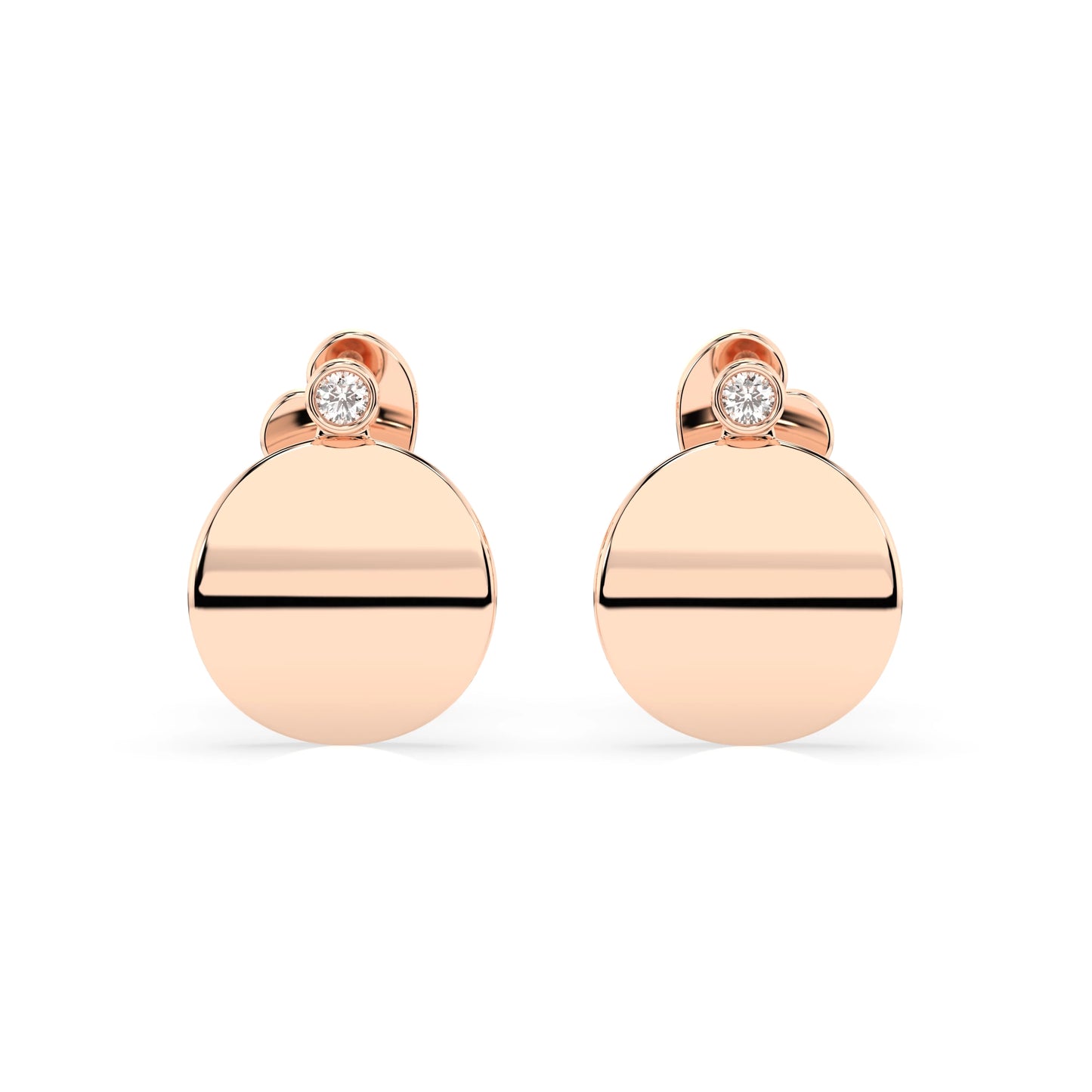 Minimalismus-Ohrringe (Rund), 0.04 ct — 102-10067