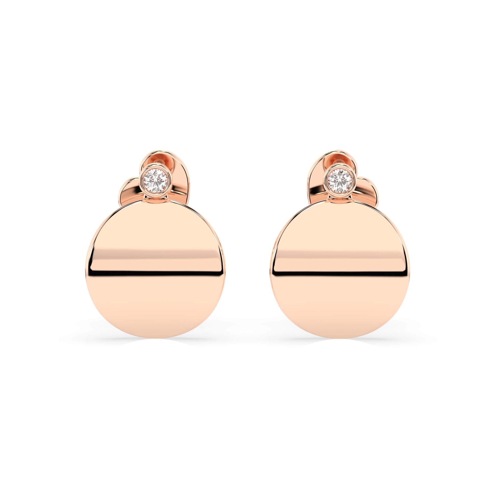 Minimalismus-Ohrringe (Rund), 0.04 ct — 102-10067