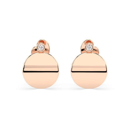 Minimalismus-Ohrringe (Rund), 0.04 ct — 102-10067