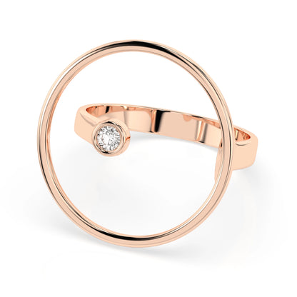 Minimalismus-Ring (Rund), 0.03 ct — 101-10077
