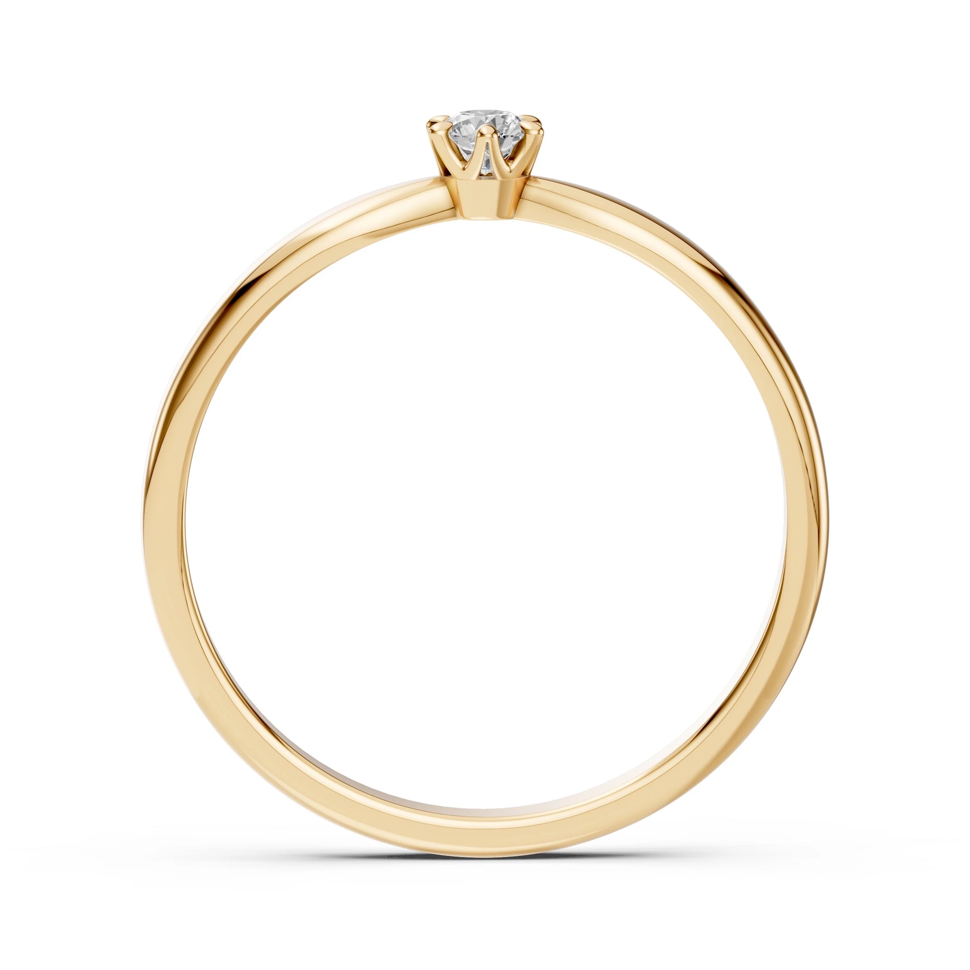 Solitär-Ring (Rund), 0.1 ct — 101-10040(3.0)