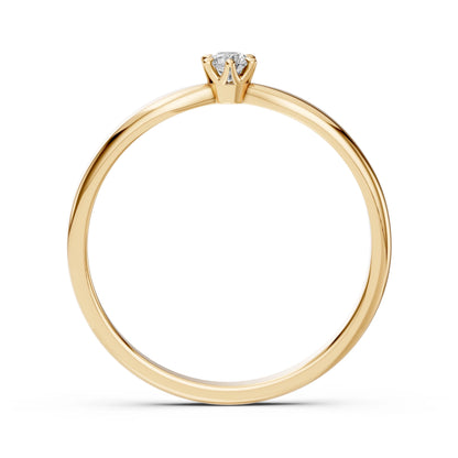 Solitär-Ring (Rund), 0.1 ct — 101-10040(3.0)