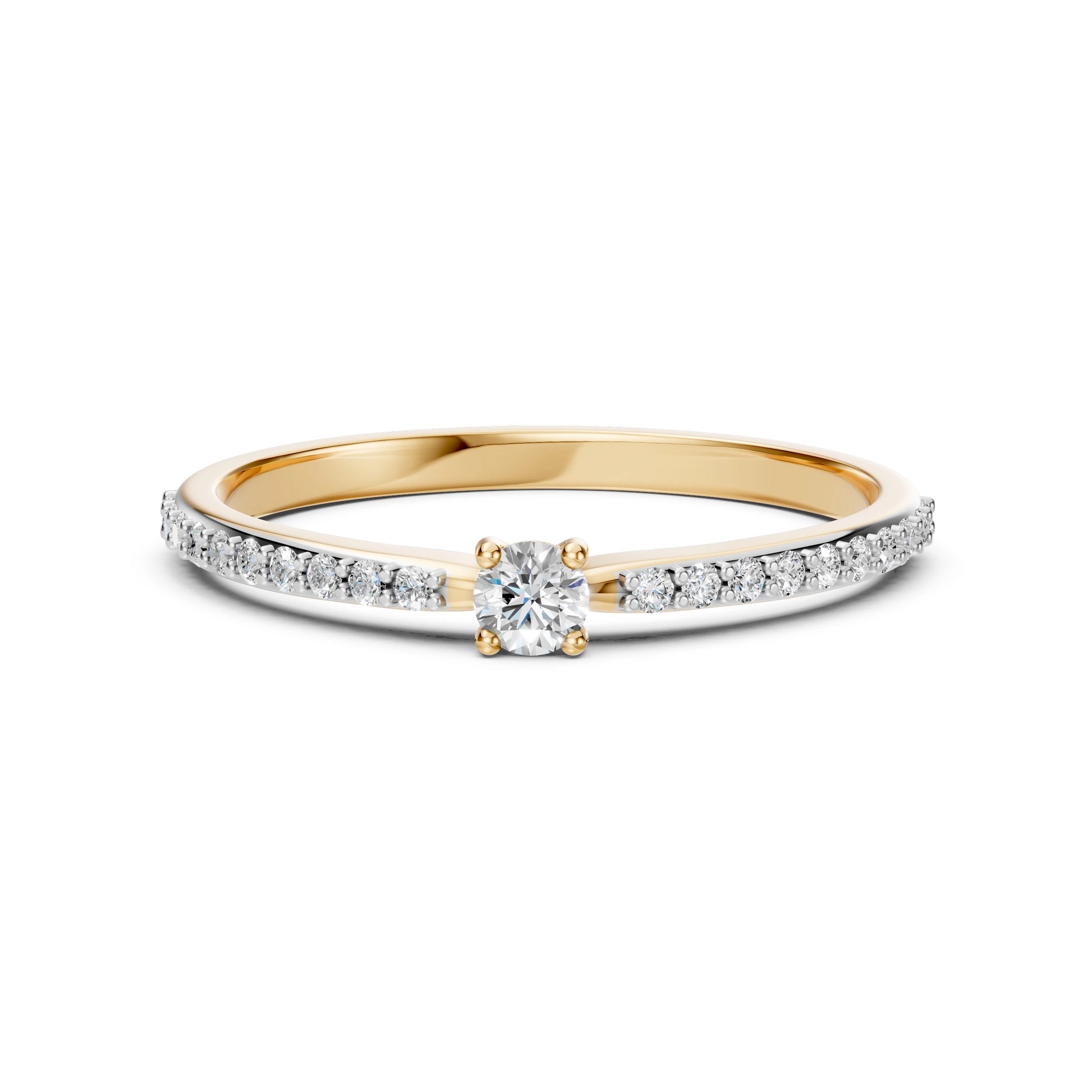 Solitär-Eternity-Ring (Rund), 0.1 ct — 101-10116/2(3.0)