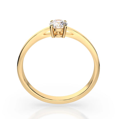 Solitär-Ring (Rund), 0.25 ct — 101-10012/1(4.0)