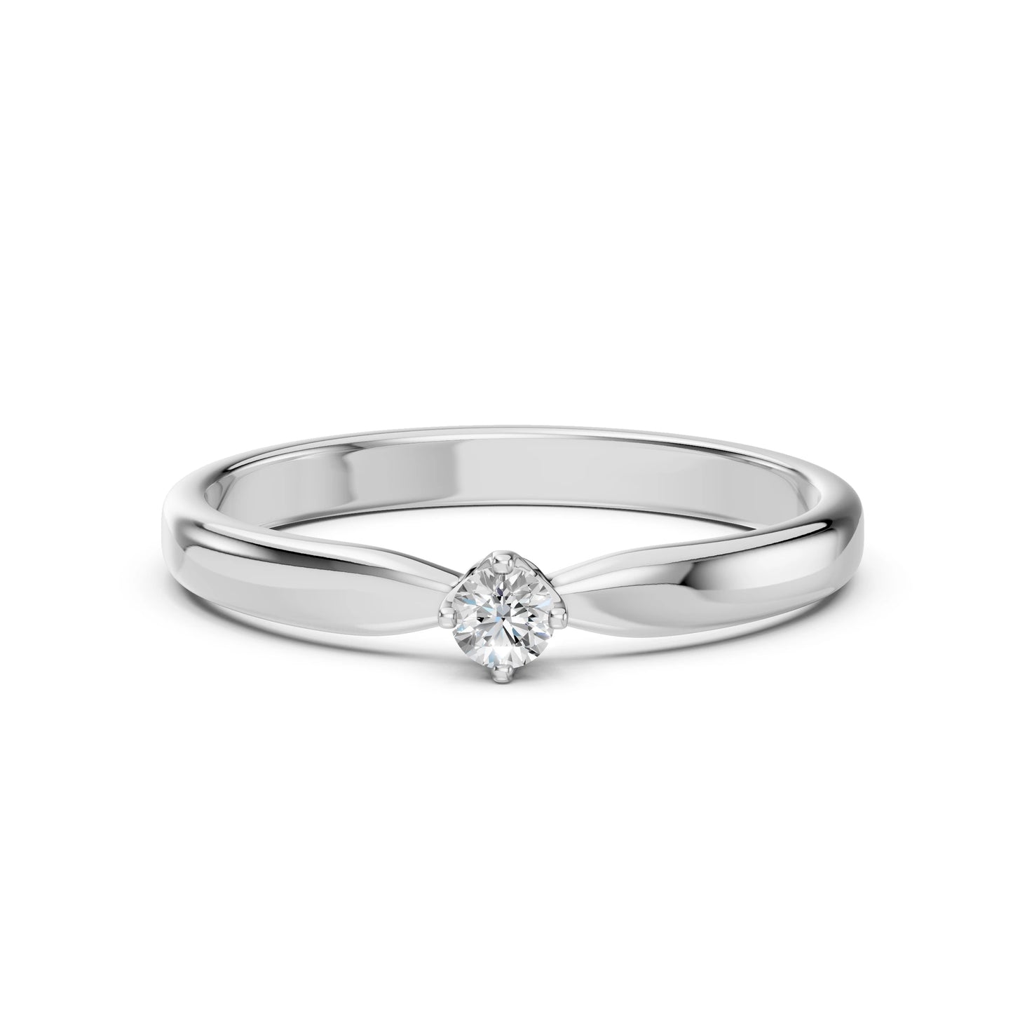 Solitär-Ring (Rund), 0.1 ct — 101-10041(3.0)