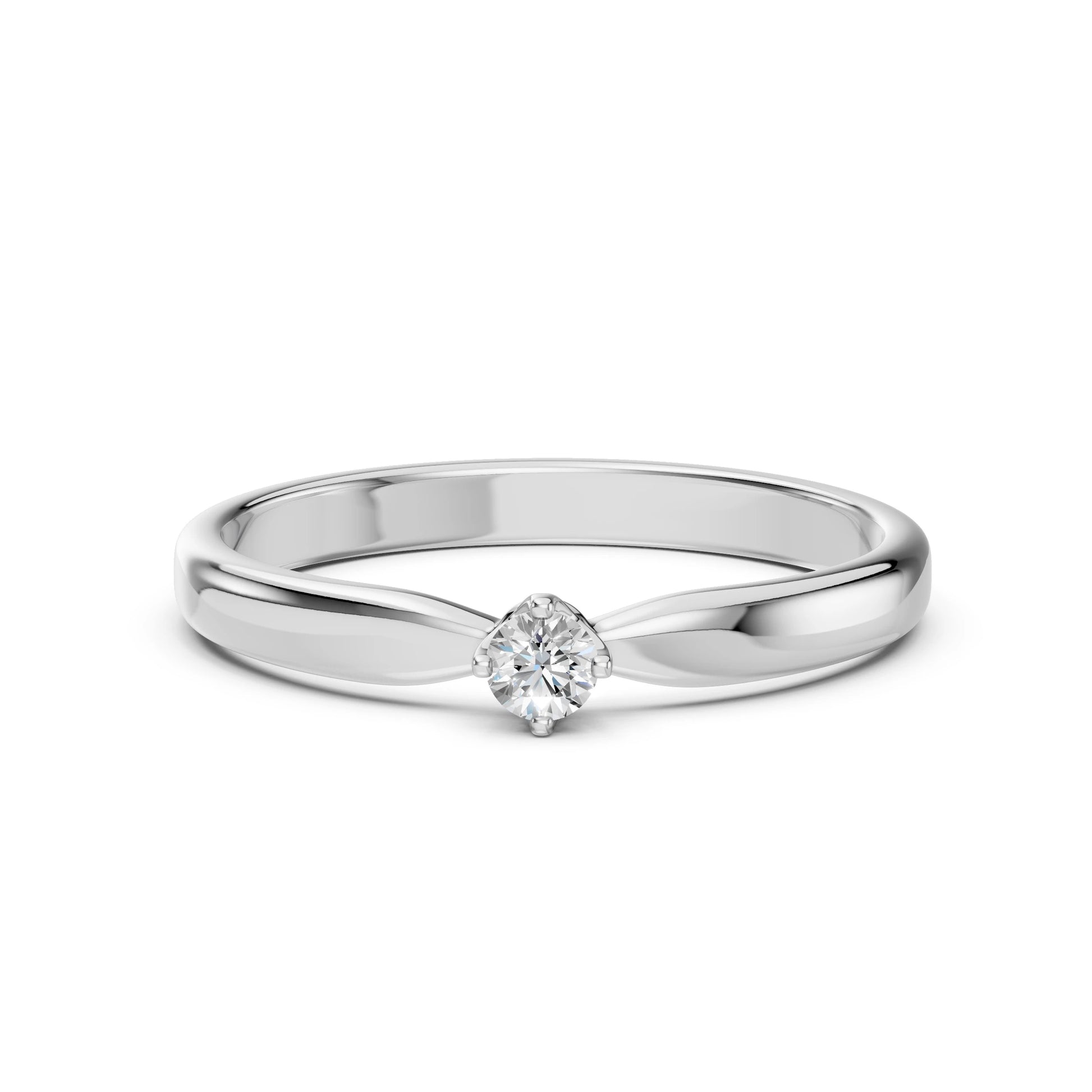 Solitär-Ring (Rund), 0.1 ct — 101-10041(3.0)