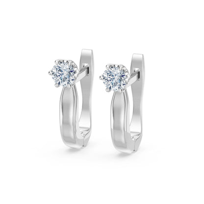 Solitär-Ohrringe mit englischem Verschluss, 0.5 ct — 102-10040(4.0)