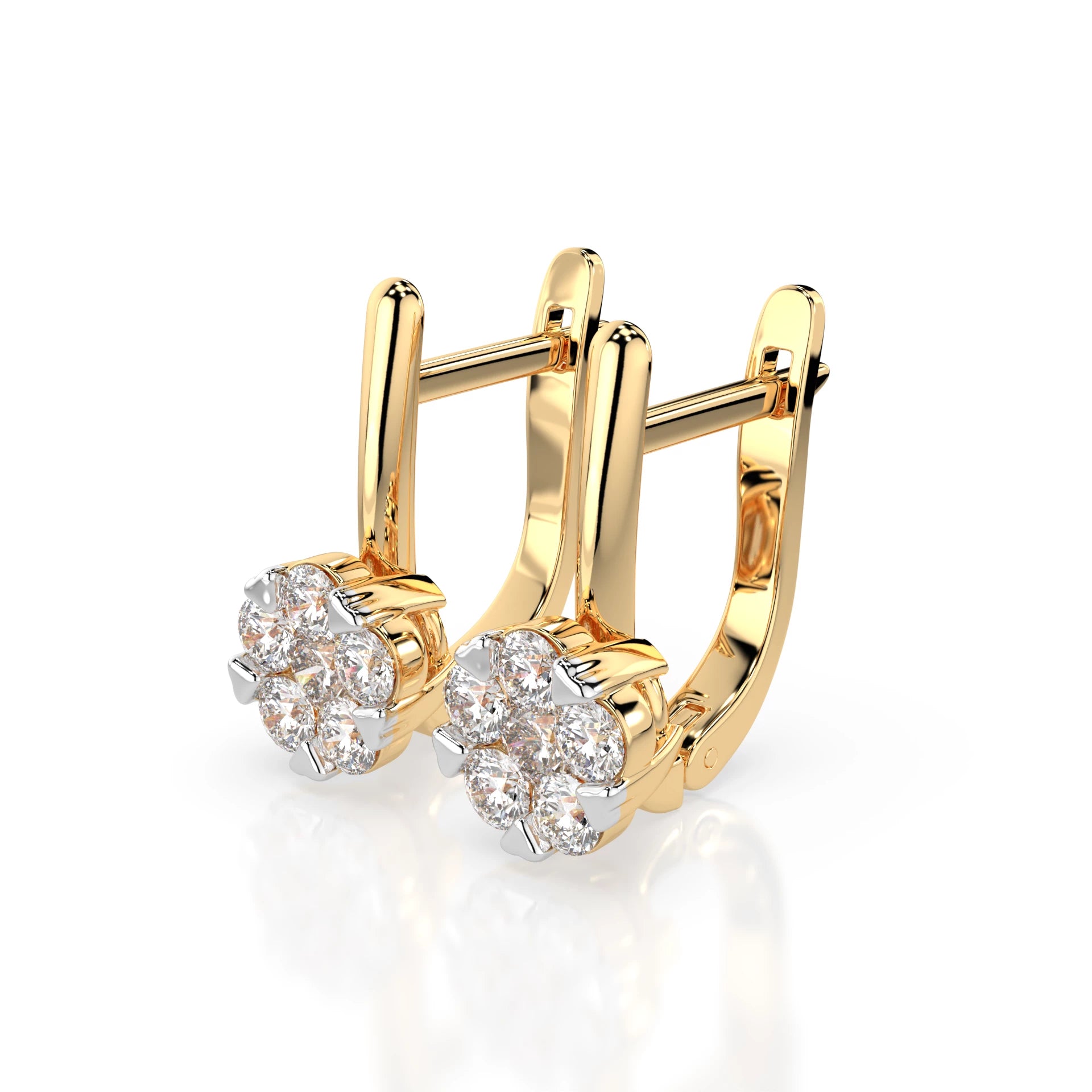 Illusion-Ohrringe (Rund), 0.2 ct — 102-10015/1(3.0)