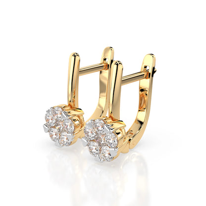 Illusion-Ohrringe (Rund), 0.2 ct — 102-10015/1(3.0)