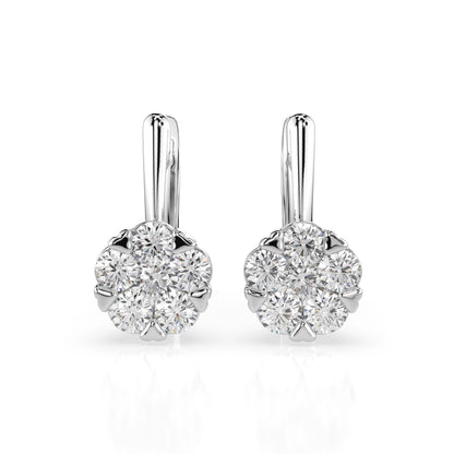 Illusion-Ohrringe (Rund), 0.3 ct — 102-10015/1(3.4)