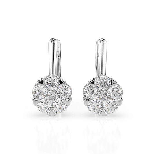 Illusion-Ohrringe (Rund), 0.3 ct — 102-10015/1(3.4)