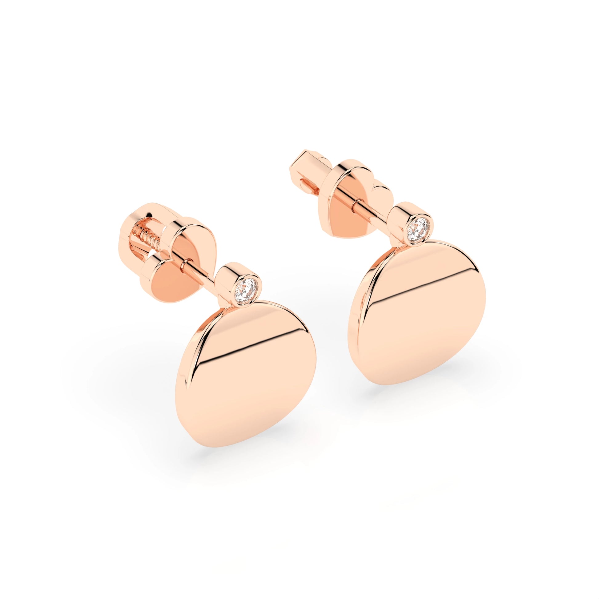 Minimalismus-Ohrringe (Rund), 0.04 ct — 102-10067