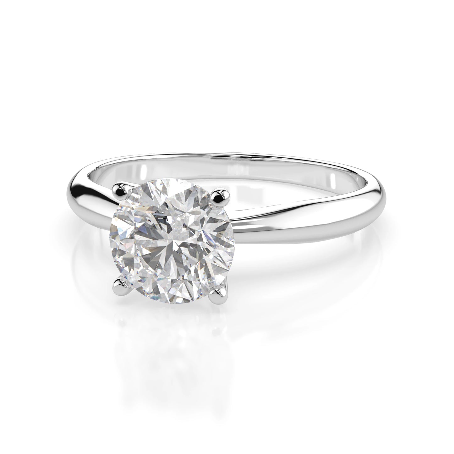 Solitär-Ring (Rund), 1.0 ct — 101-10021(6.5)