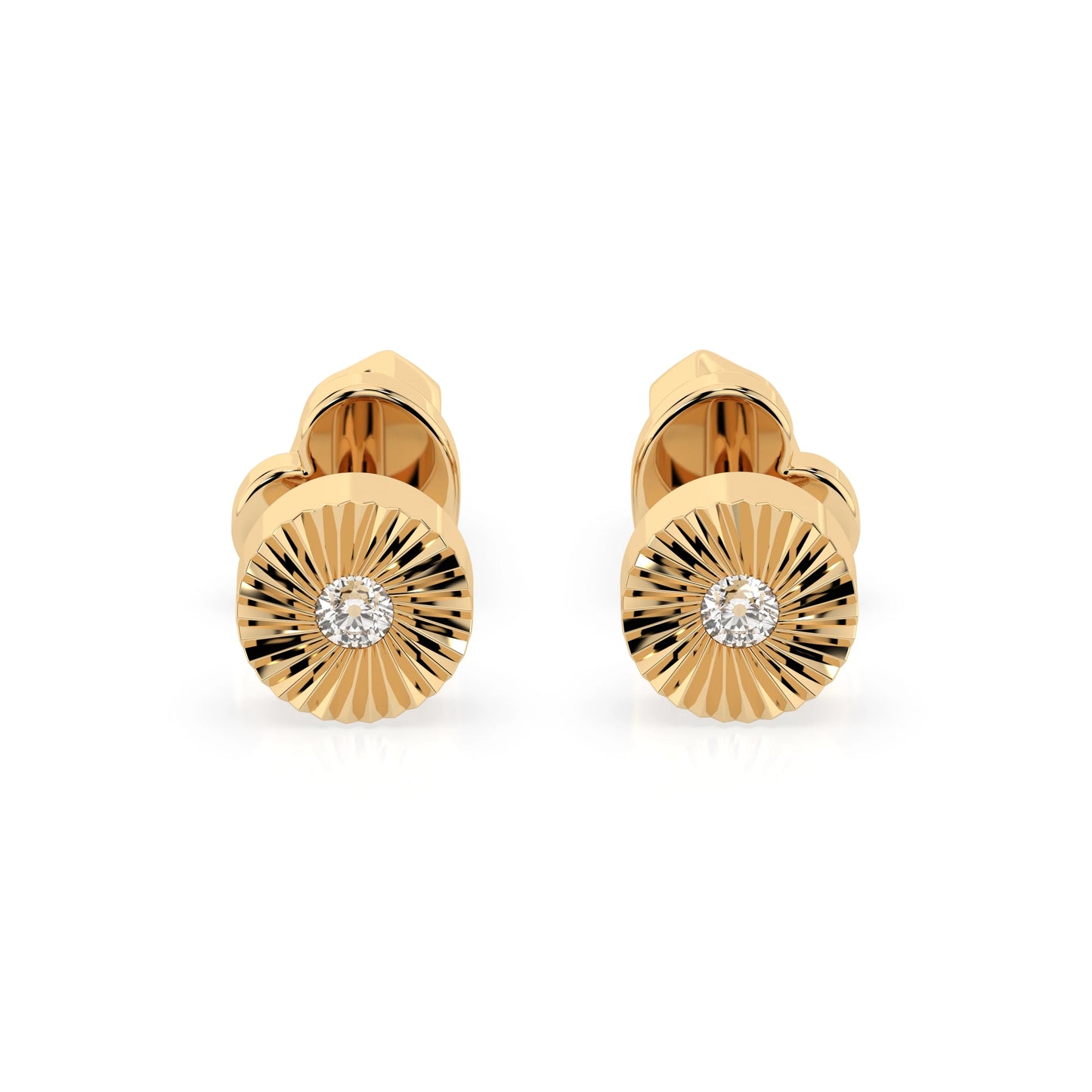 Minimalismus-Ohrringe (Rund), 0.04 ct — 102-10049
