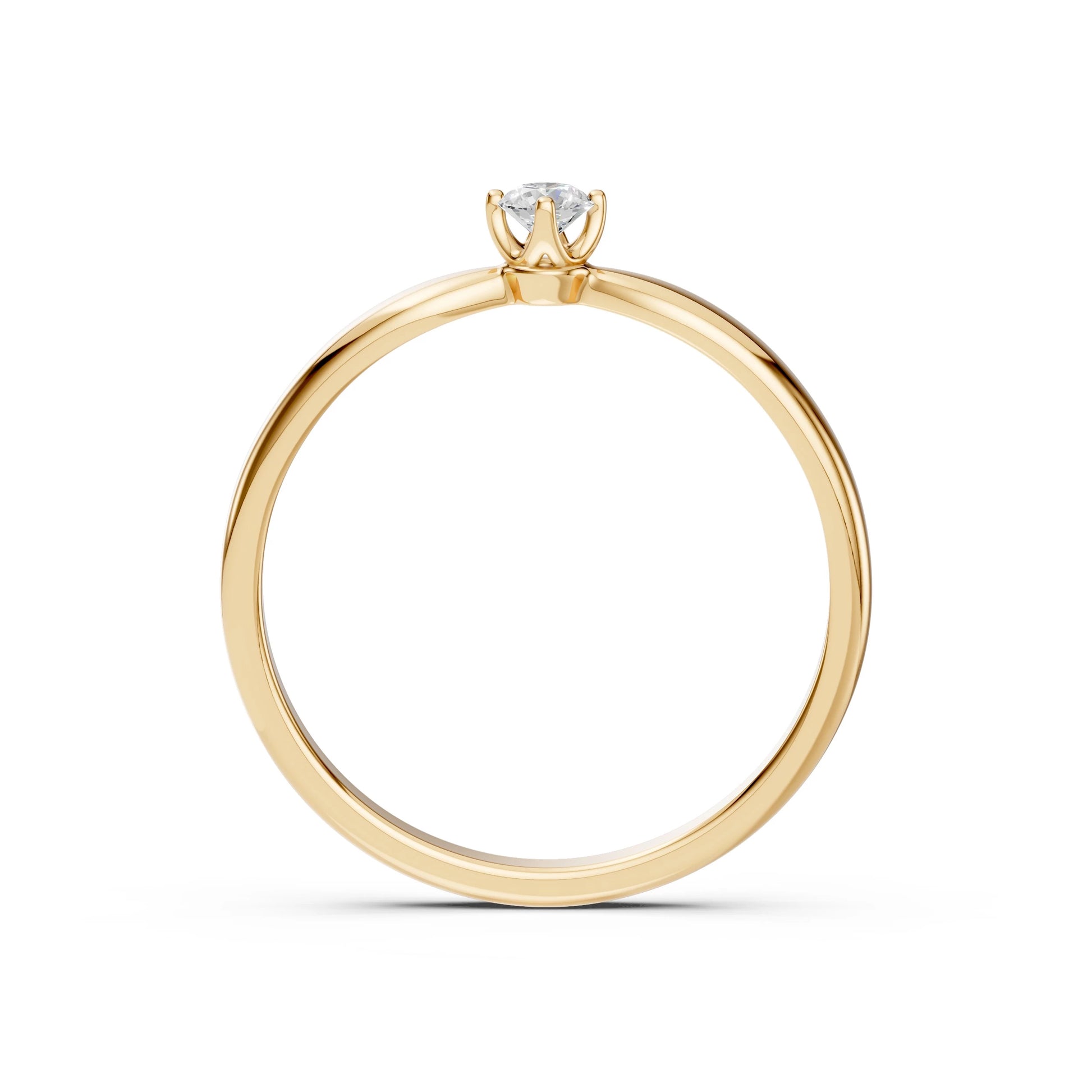 Solitär-Ring (Rund), 0.1 ct — 101-10041(3.0)