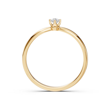 Solitär-Ring (Rund), 0.1 ct — 101-10041(3.0)