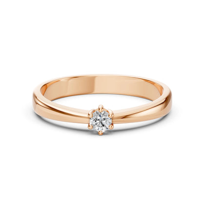 Solitär-Ring (Rund), 0.1 ct — 101-10151(3.0)