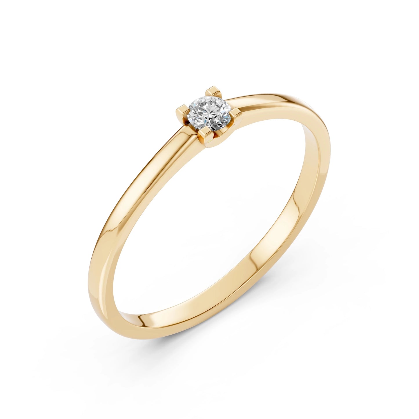Solitär-Ring (Rund), 0.1 ct — 101-10117(3.0)