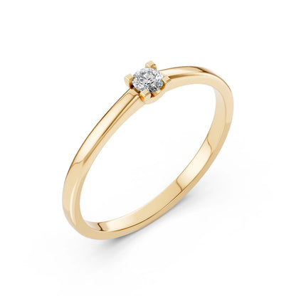 Solitär-Ring (Rund), 0.1 ct — 101-10117(3.0)
