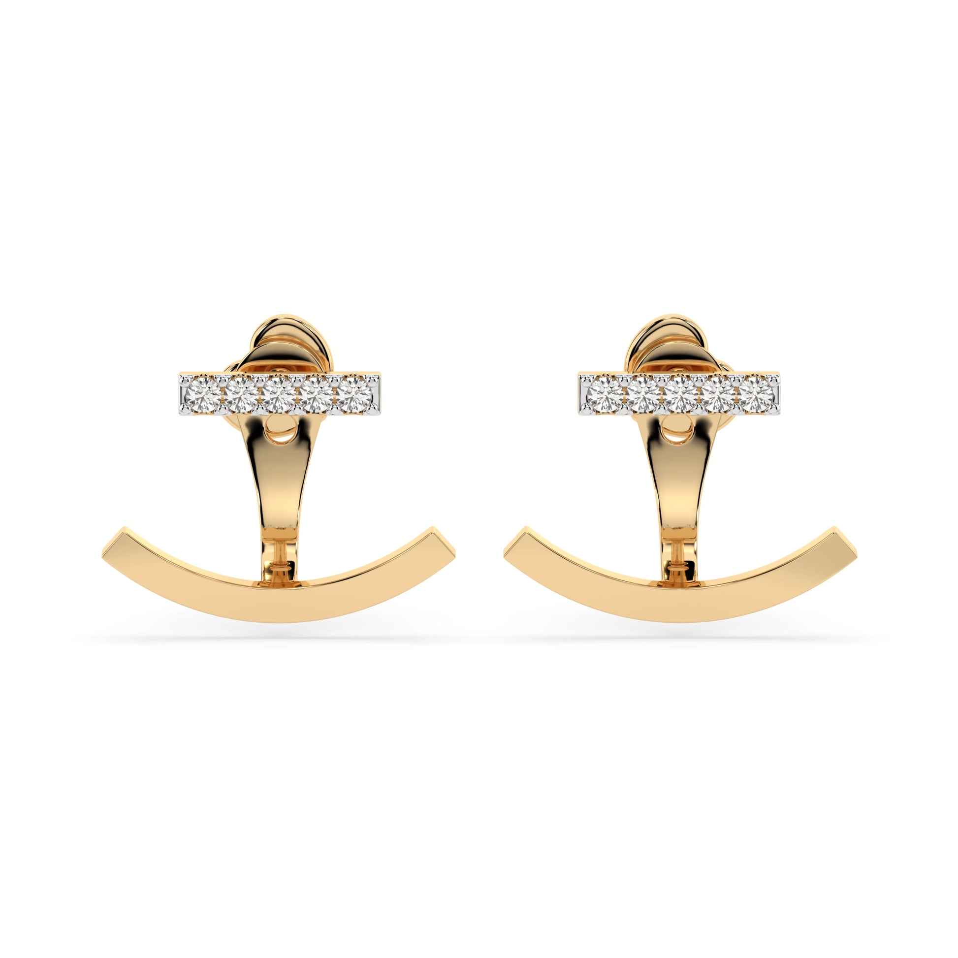 Minimalismus-Ohrringe (Rund), 0.15 ct — 102-10084