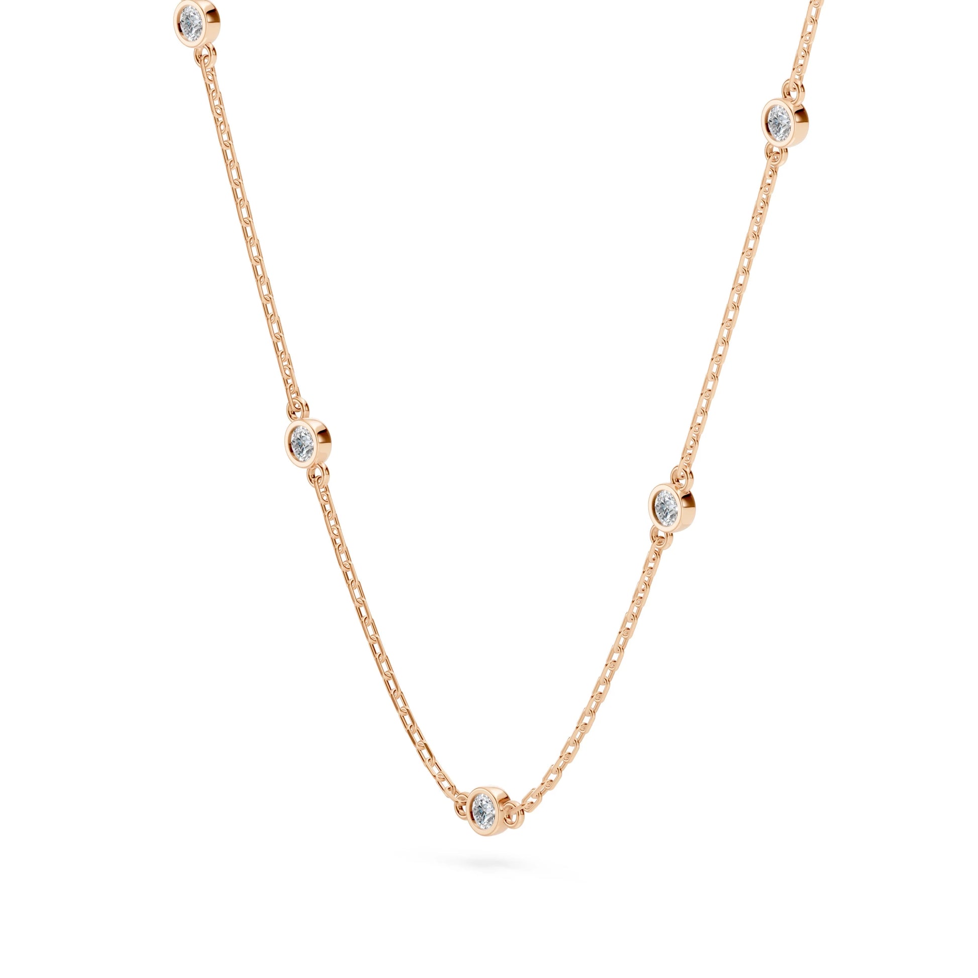 Minimalismus-Halskette (Rund), 0.14 ct — 104-10080/5(1.9)
