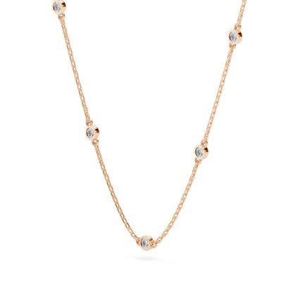 Minimalismus-Halskette (Rund), 0.14 ct — 104-10080/5(1.9)