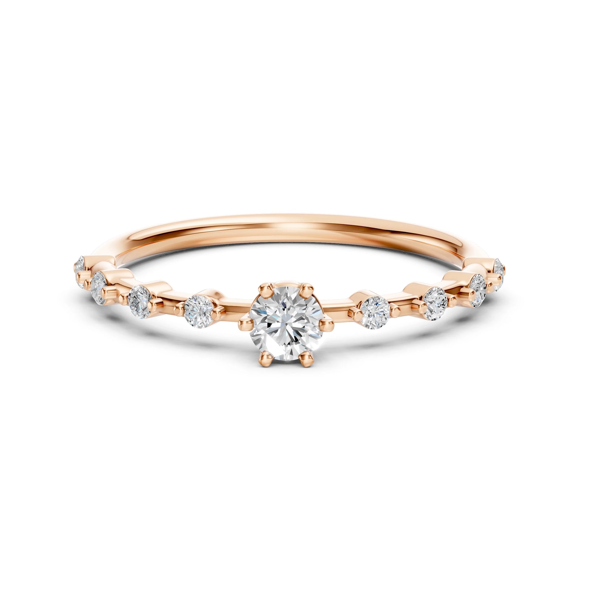 Solitär-Eternity-Ring (Rund), 0.2 ct — 101-10144(3.7)