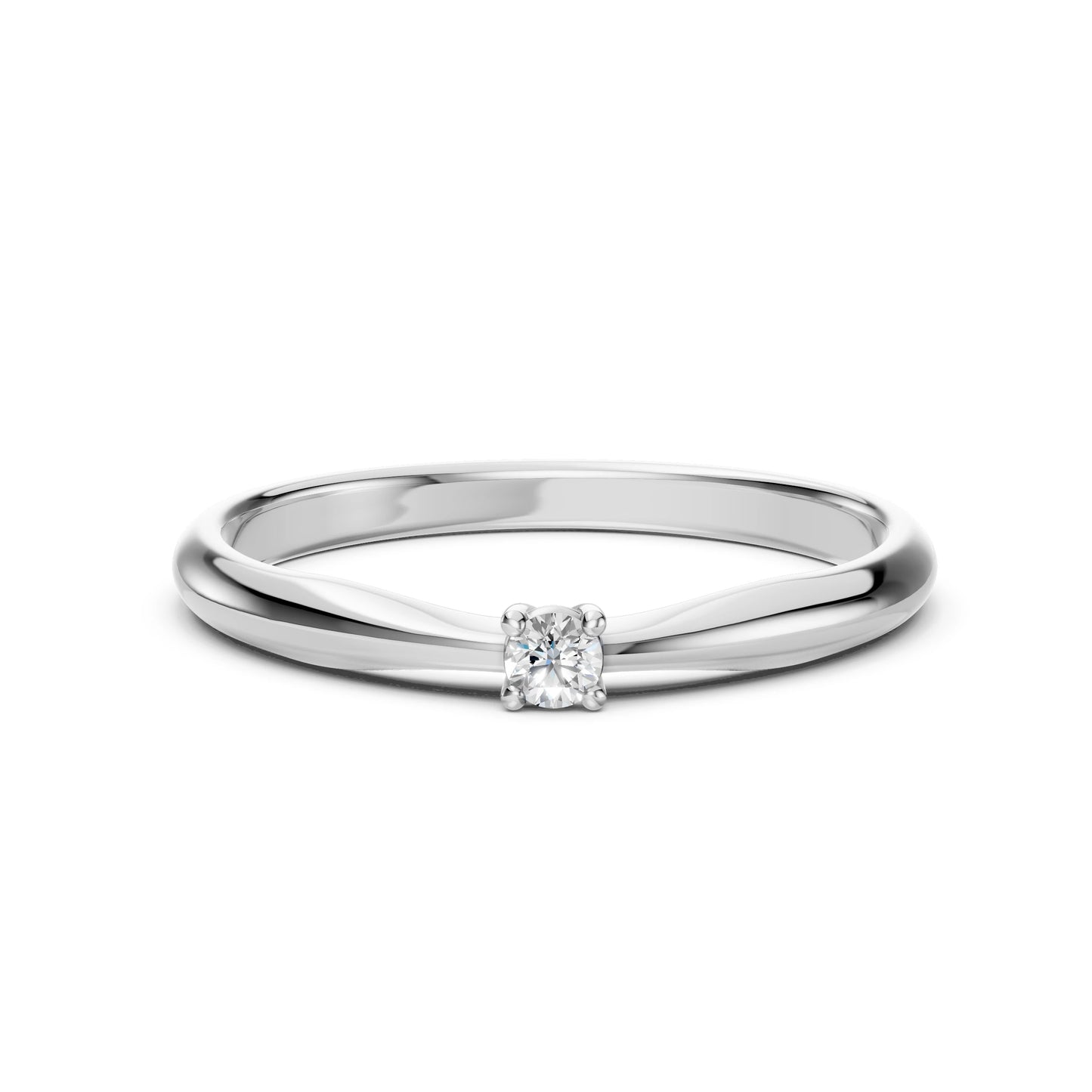 Solitär-Ring (Rund), 0.1 ct — 101-10021(3.0)