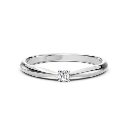 Solitär-Ring (Rund), 0.1 ct — 101-10021(3.0)