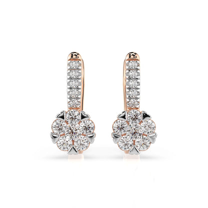 Illusion-Ohrringe (Rund), 0.12 ct — 102-10015/4(2.5)