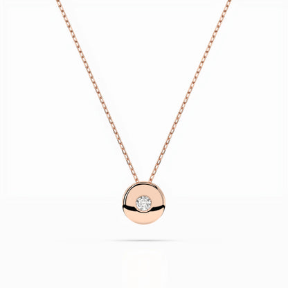 Solitär-Halskette (Rund), 0.04 ct — 104-10015(2.2)